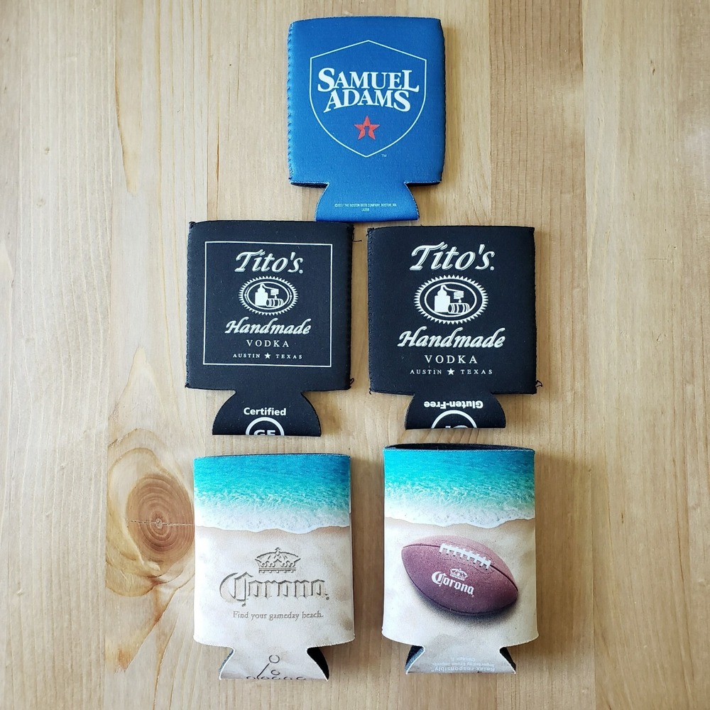Corona Tito's Samuel Adam's Beer Bottle Koozie Coozie Cooler